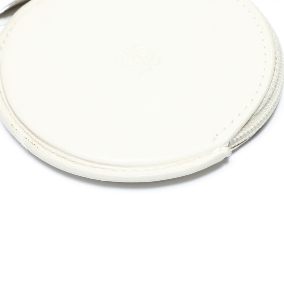 LOEWE Leather Mini Wallet/Coin Case, Ivory